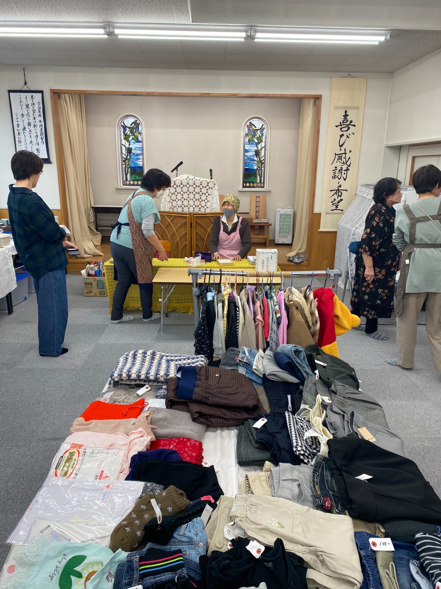 輪島教会支援のバザー